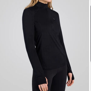 PARADOX wool blend Black Quarter-Zip Pullover Drirelease layering shirt size XL